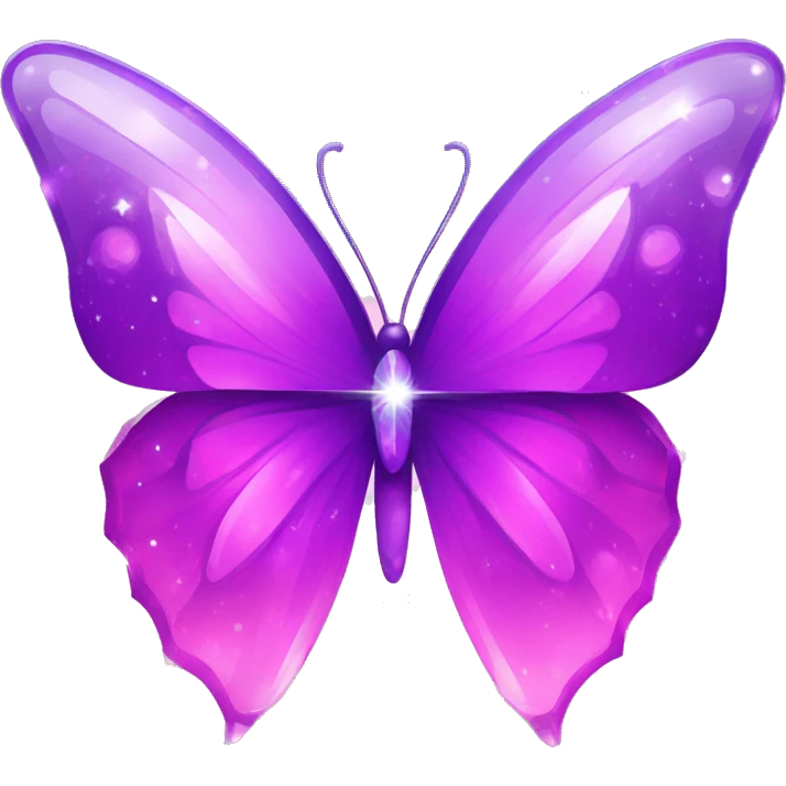 Purple-Shiny-Gem-Crystal-Nebula-Gradient-Sparkle-Stars-Glossy-Butterfly emoji
