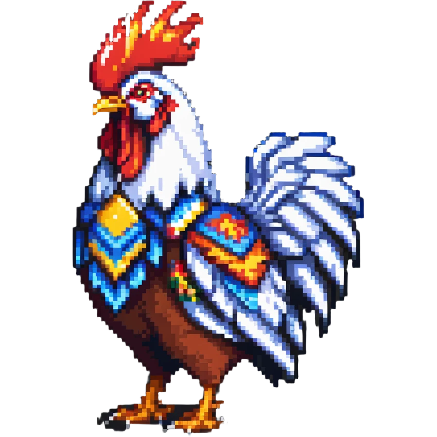 rooster shaman emoji