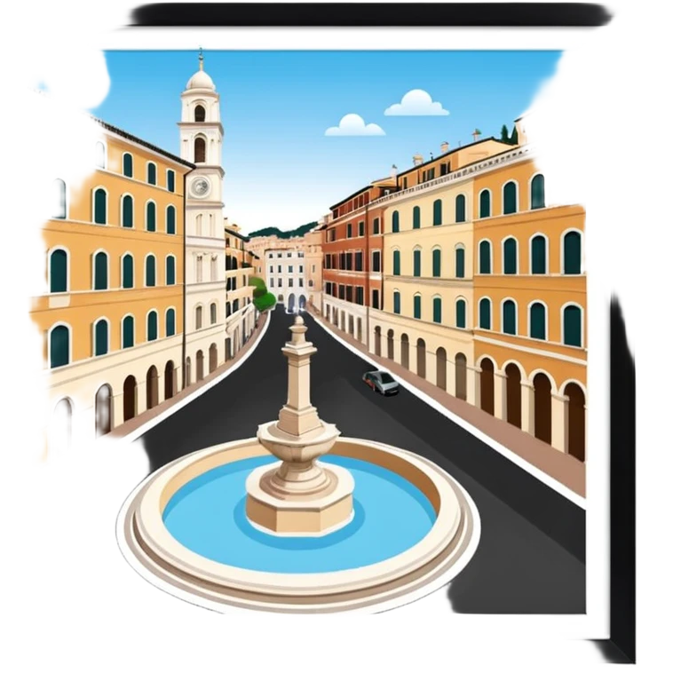 piazza di spagna view from up above
no square style no frame png style 
no squared only building 4k detailed image emoji