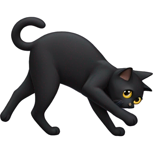 black cat dabbing emoji