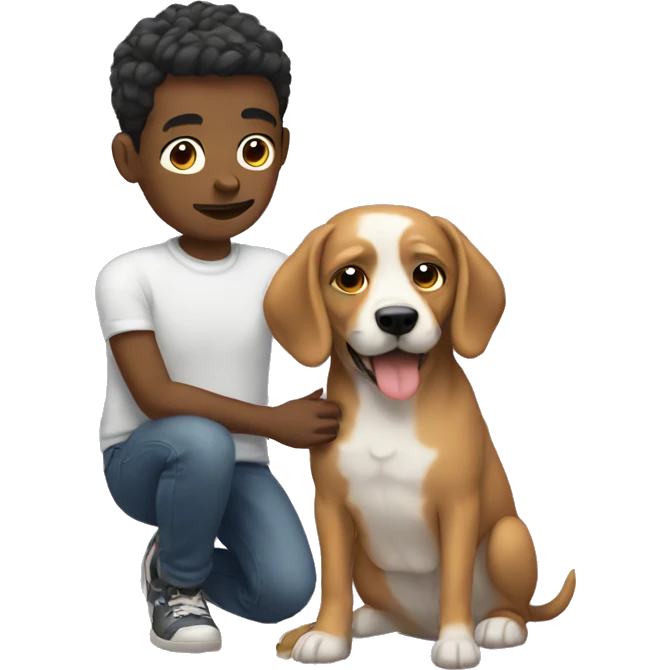 Gay person with dog  emoji