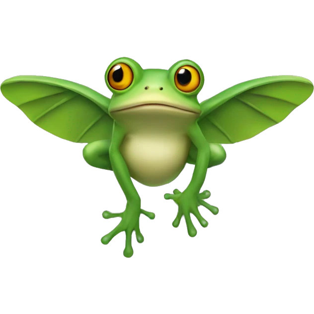 flying frog with wings emoji