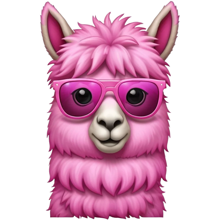 Pink Llama with sunglasses  emoji