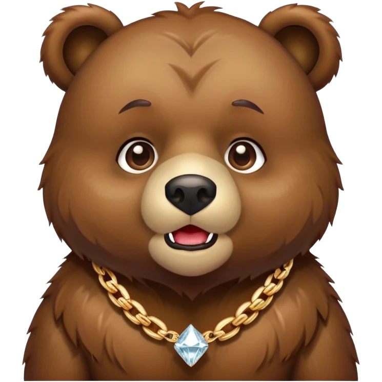 bear lipbite with diamond chainz emoji