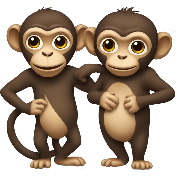 Monkey with a monkey emoji