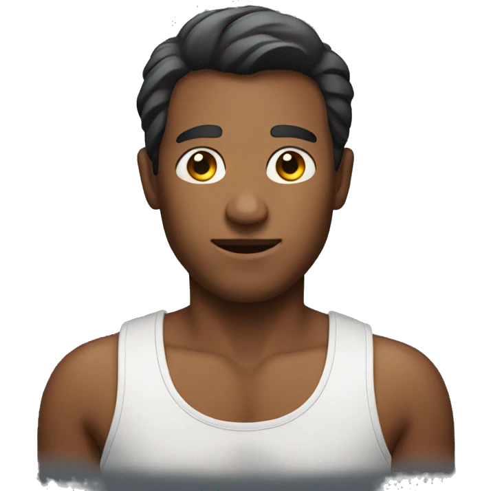 Man with shirt off emoji