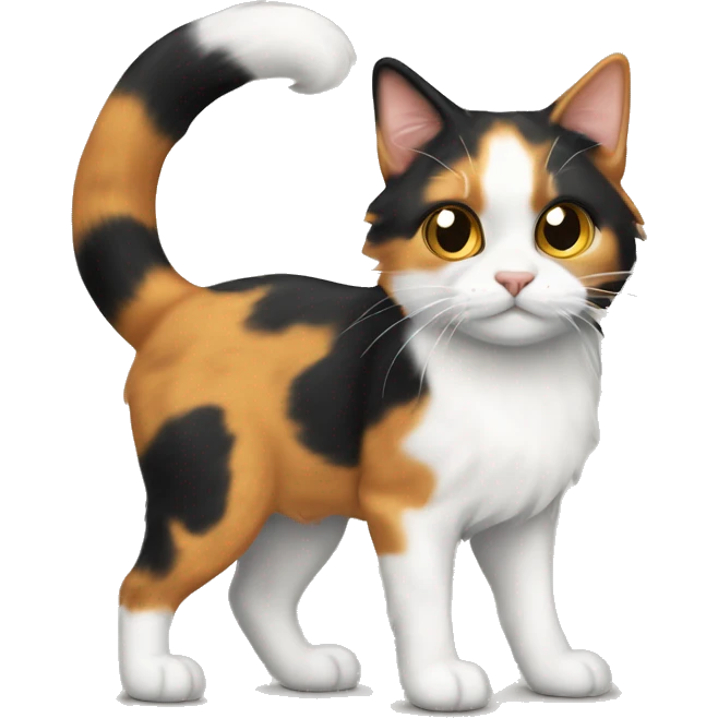 Calico with stumpy tail  emoji