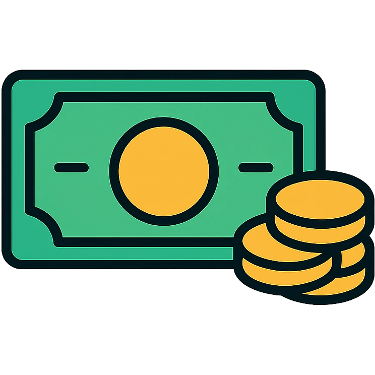 money, simple flat icon style emoji