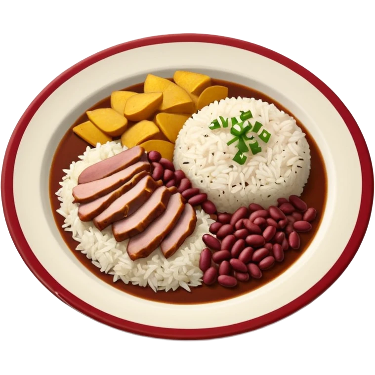 Puerto rican dinner plate emoji
