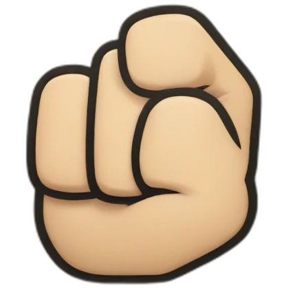 Fist sign but with a thumb sticking out from the center emoji