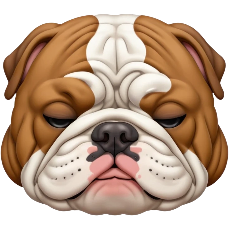 english bulldog sleeping emoji
