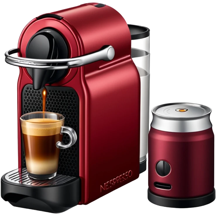 Nespresso dark red vertuo coffee pod not the machine emoji