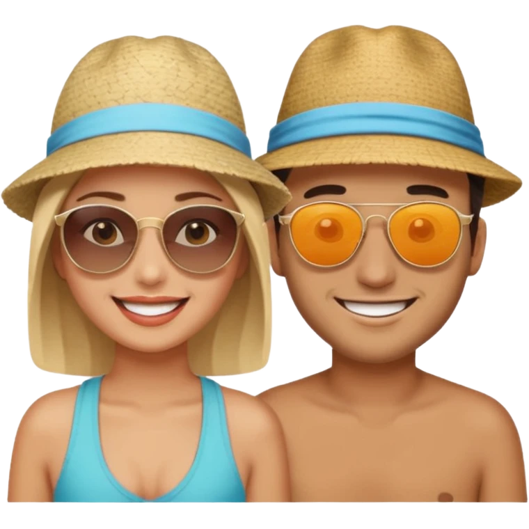Beach, friends emoji