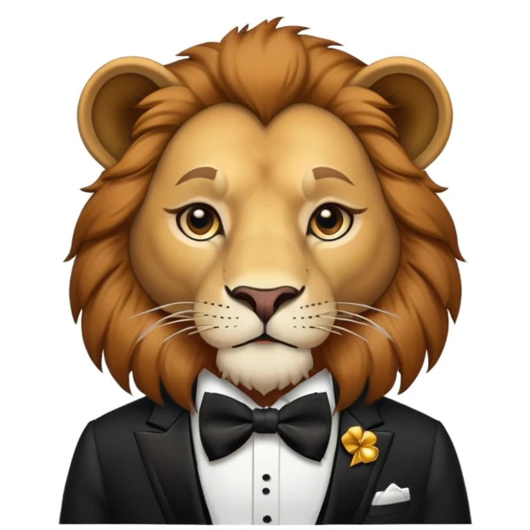 Leone con smoking  emoji