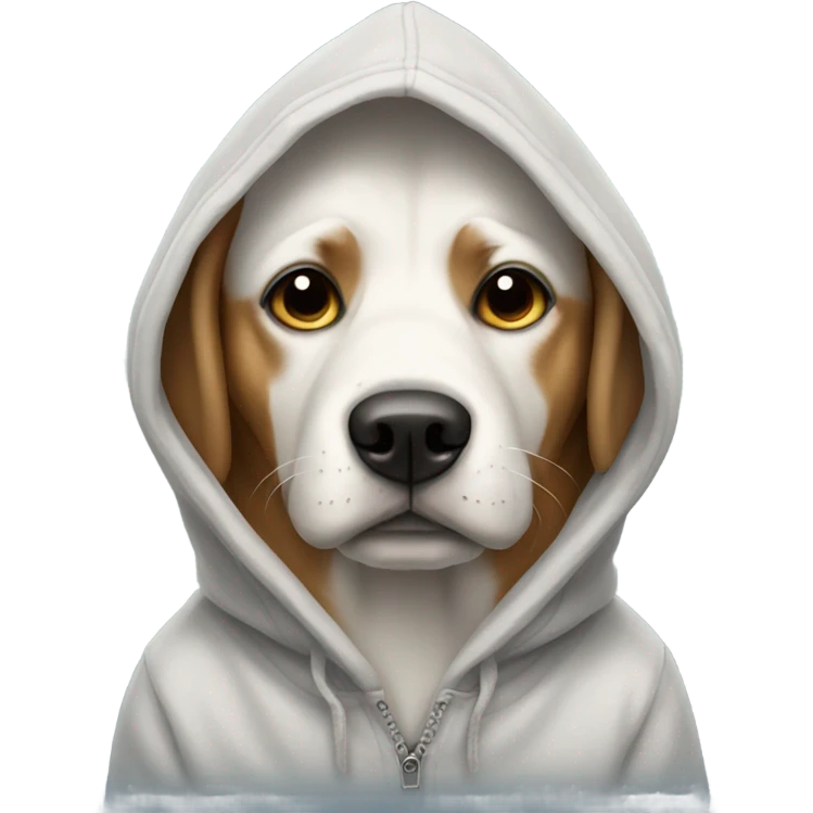 Dog wearing a hoodie  emoji