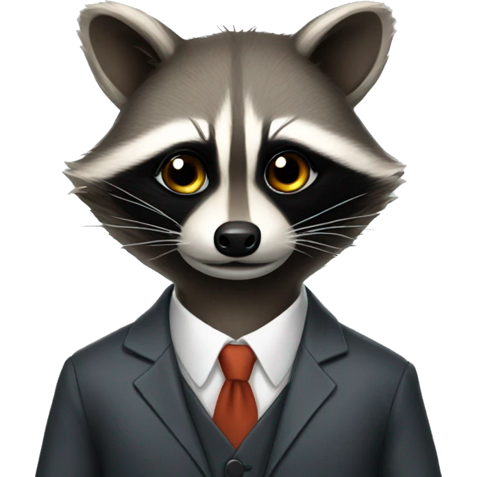 Raccoon in suit emoji