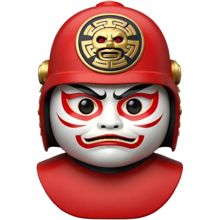 daruma with shogun helmet emoji