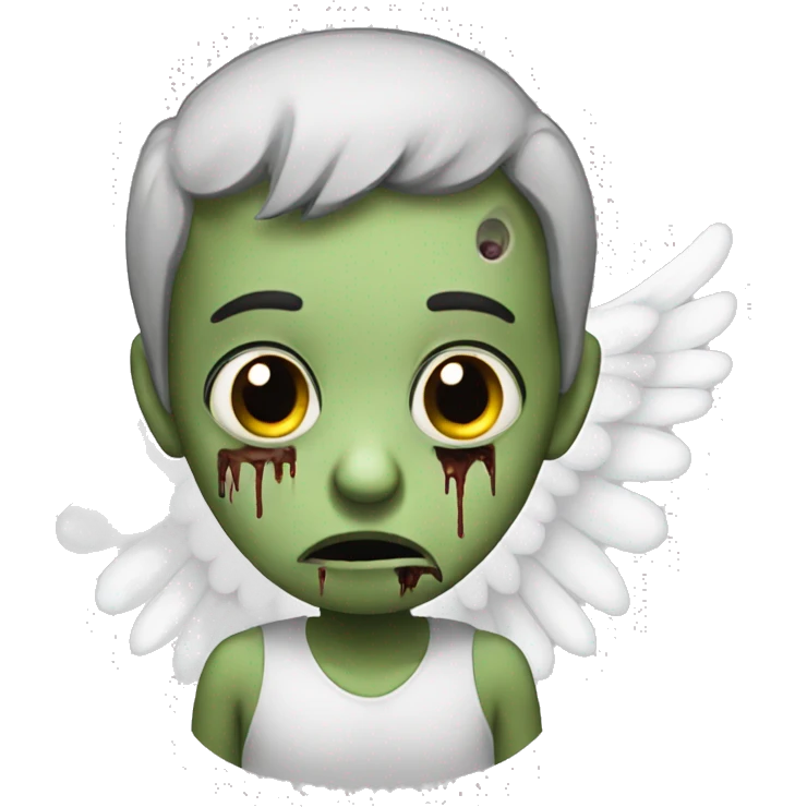 Sad Zombie Angel emoji