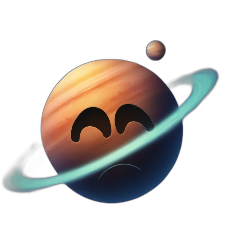 Planet heart in the space  emoji