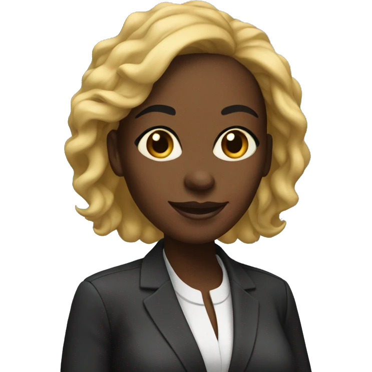 Black woman CEO  emoji