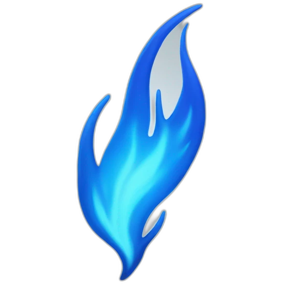 Blue flame emoji