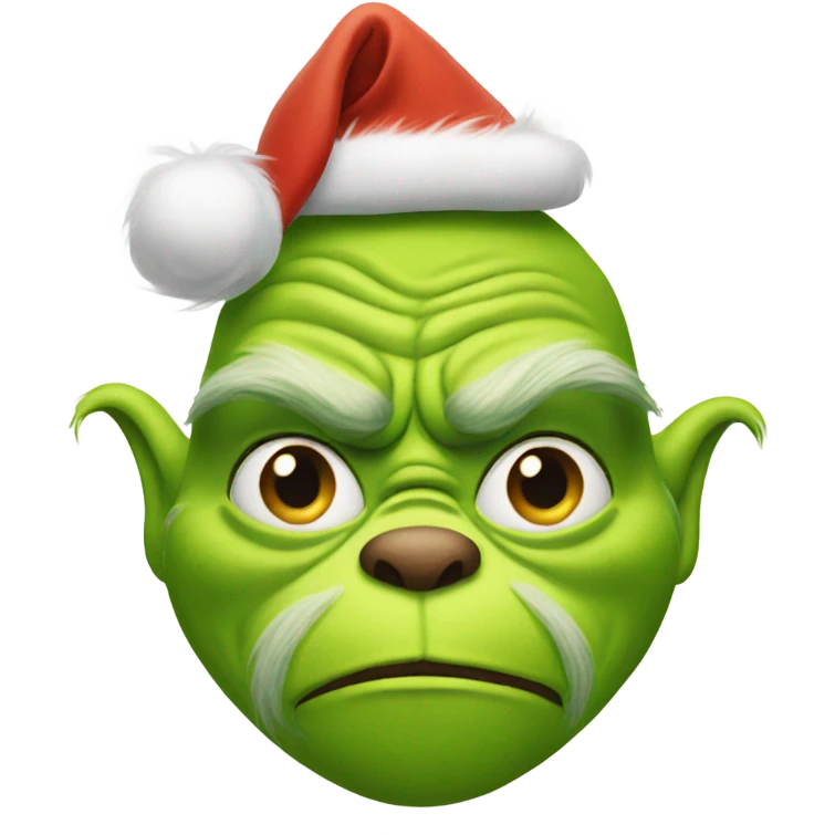 grinch with mustache emoji