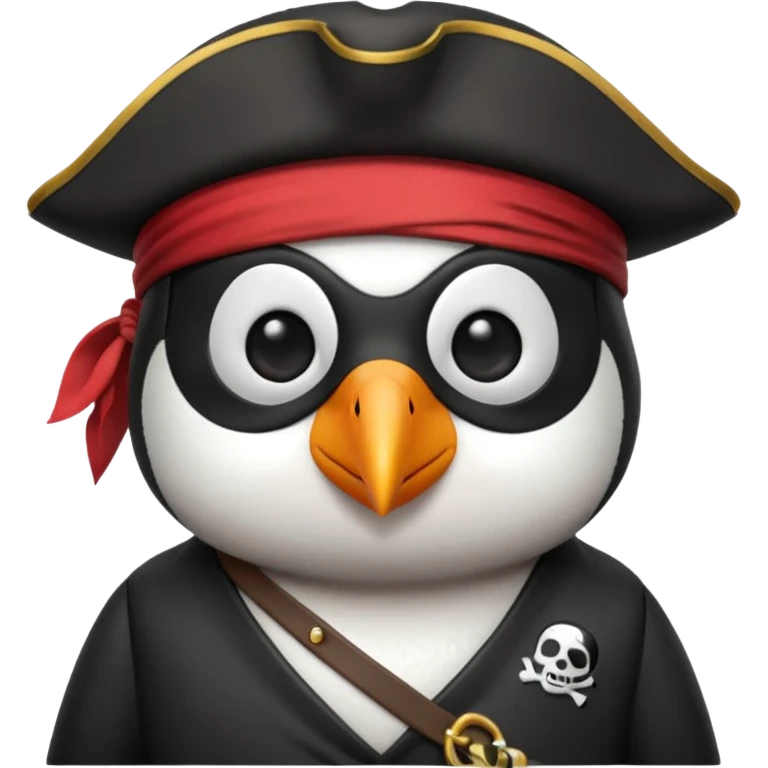 pirate crew member penguin emoji