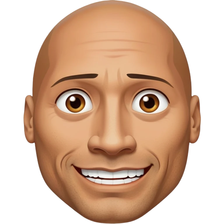 Dwayne the rock Johnson making creepy smirk emoji