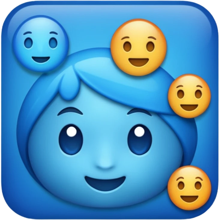 Blue emoji
