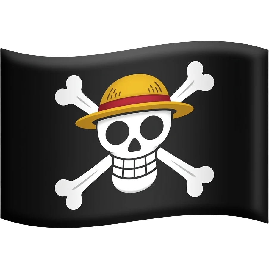 Give me Luffy pirate flag emoji emoji