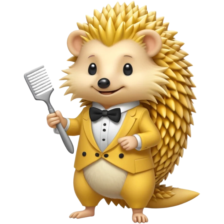 yellow hedgehog groom emoji