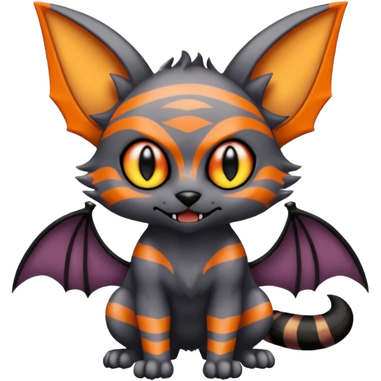 Noibat-Lykoi-Litten-Torracat-fusion-Fakemon-Pokémon-creature  emoji