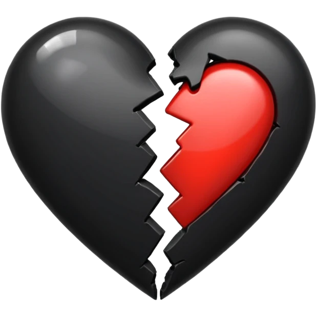 broken heart 🖤 emoji