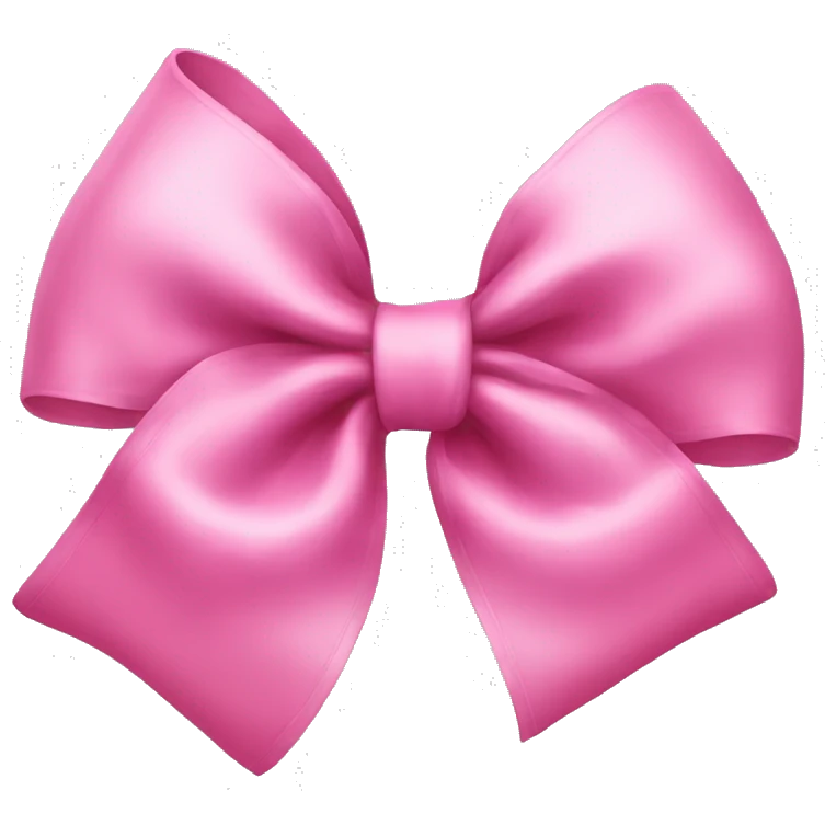realistic pink bow emoji