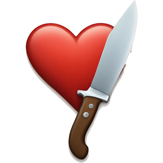  Heart with a knife in it emoji