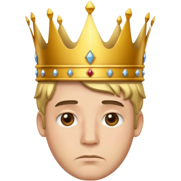 King is sad emoji