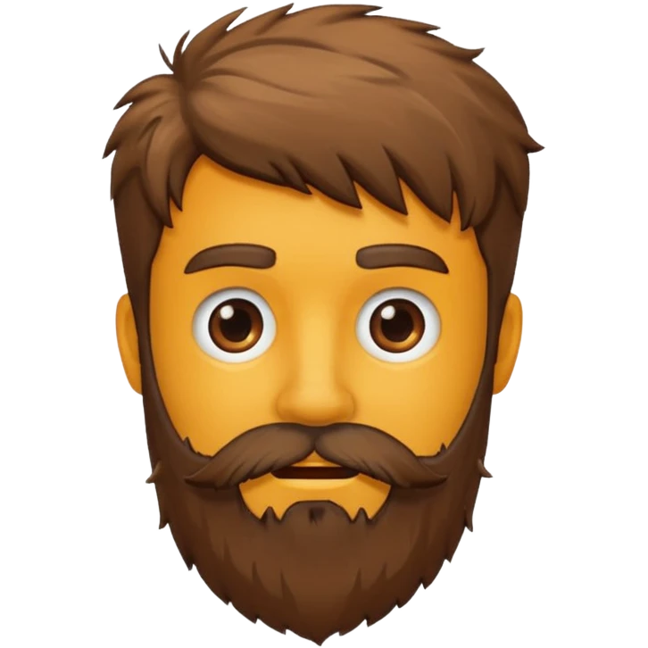 Scruffy beard emoji