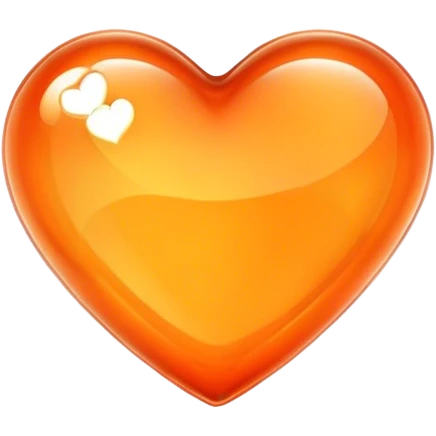 Orange glass heart emoji