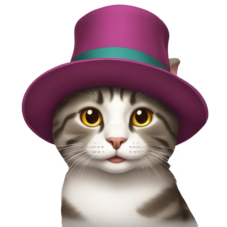Cat with hat emoji