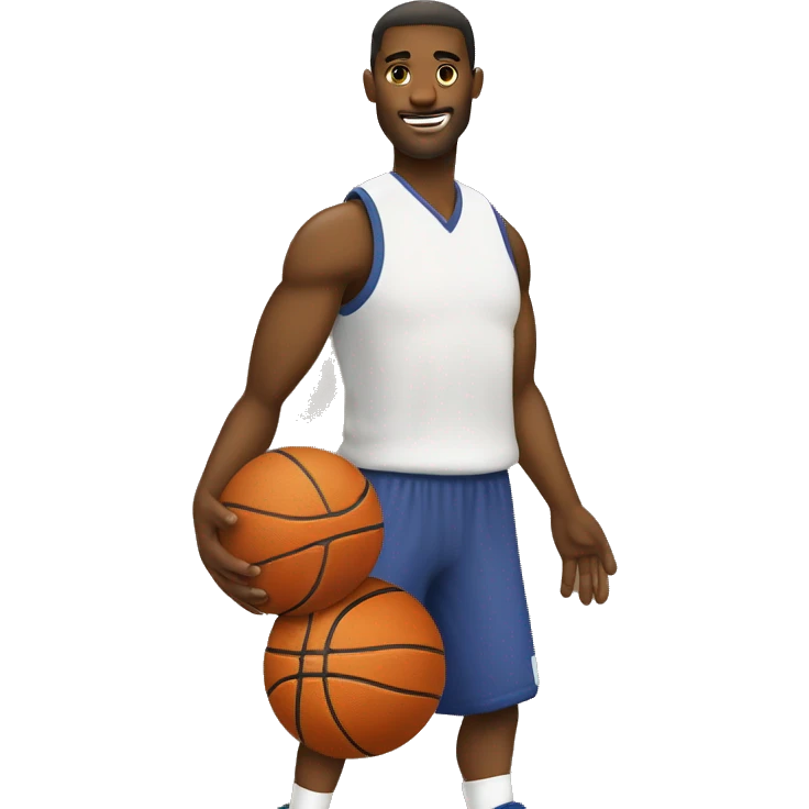 una persona con discapacidad motora, jugando basketball emoji