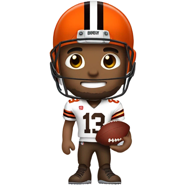 White guy Cleveland browns fan  emoji