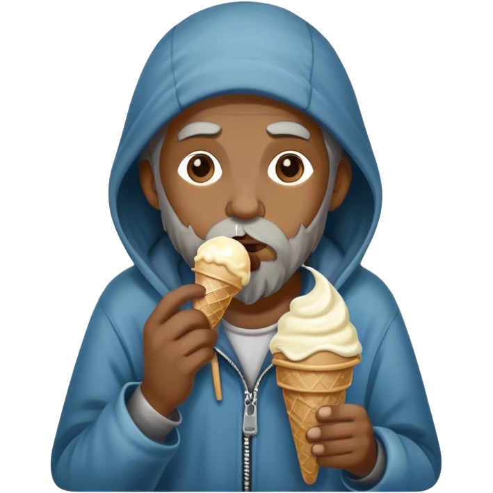 Бомж с мороженым emoji