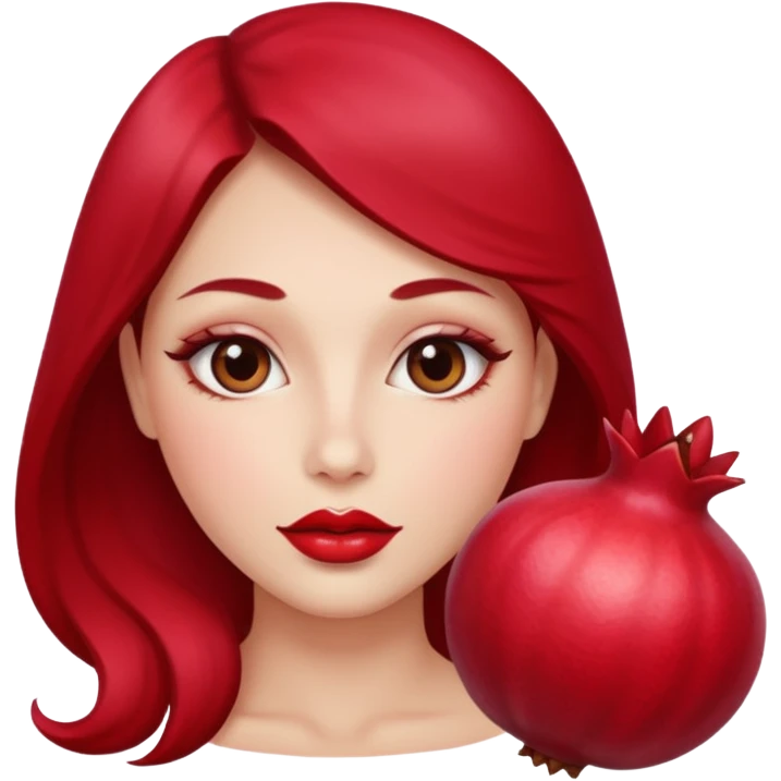 pomegranade lips emoji