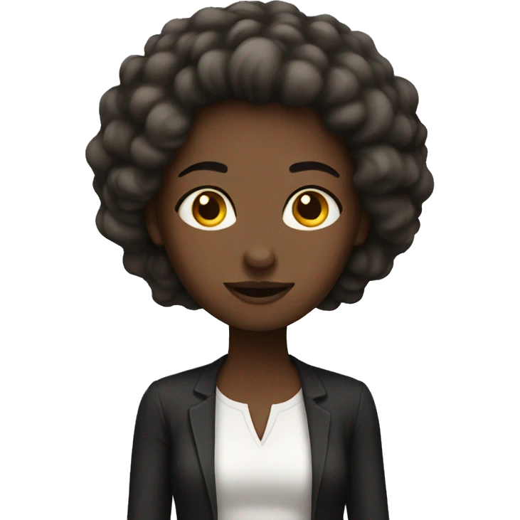 woman dark har emoji
