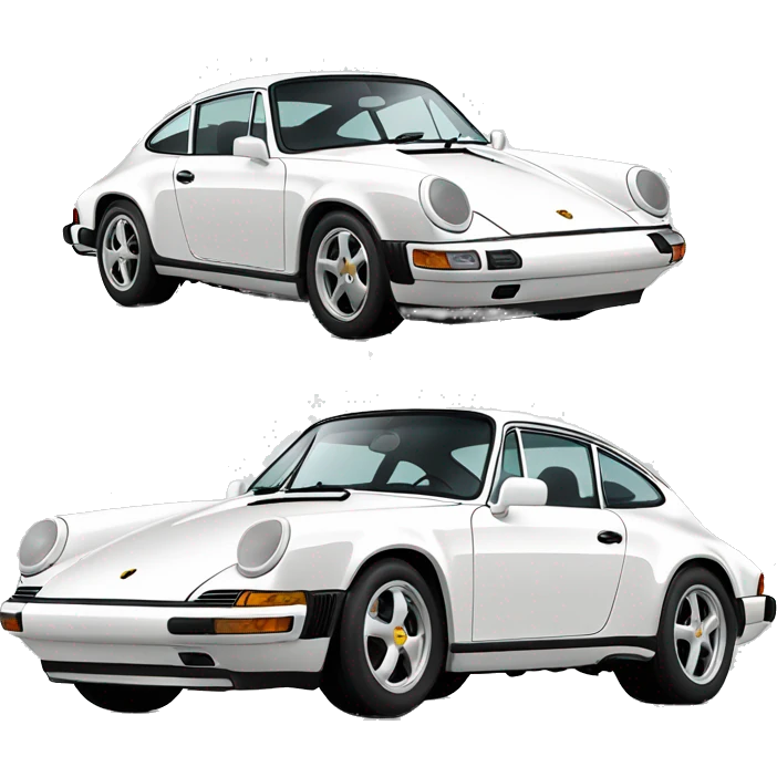 White porsche 911 emoji