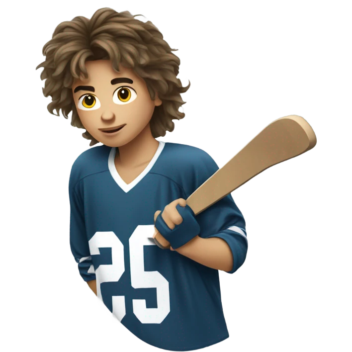 12 year old boy with hockey hair  emoji