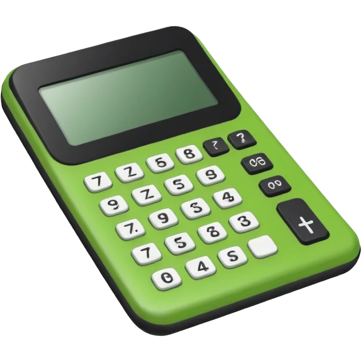green calculator emoji