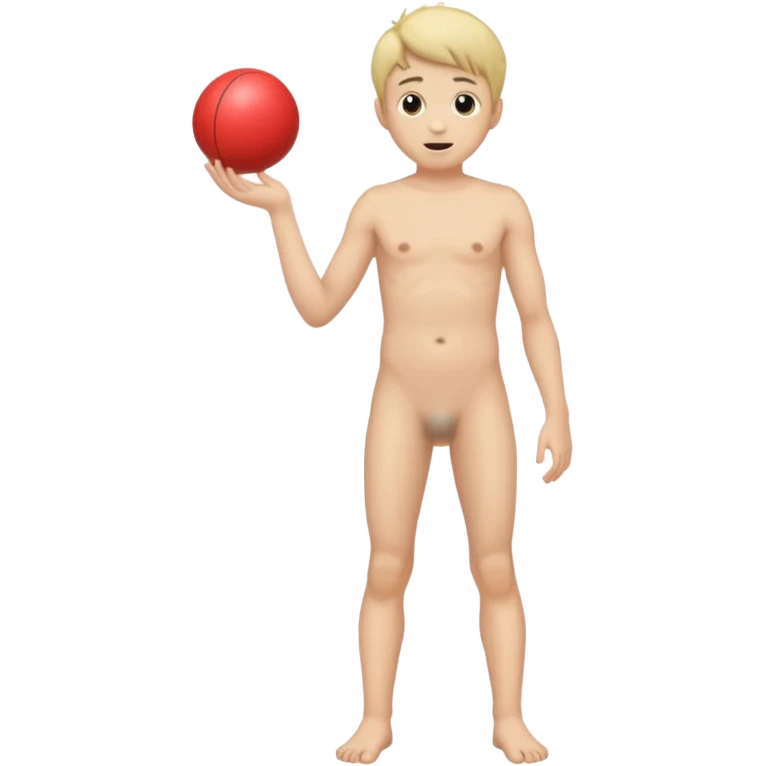 Naked boy full body include balls and penis emoji
