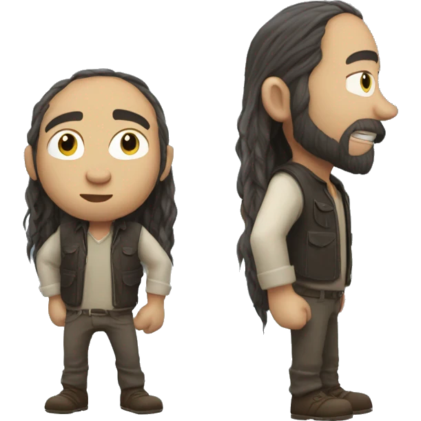 long-haired game character lance slashblade from inside out 2 emoji