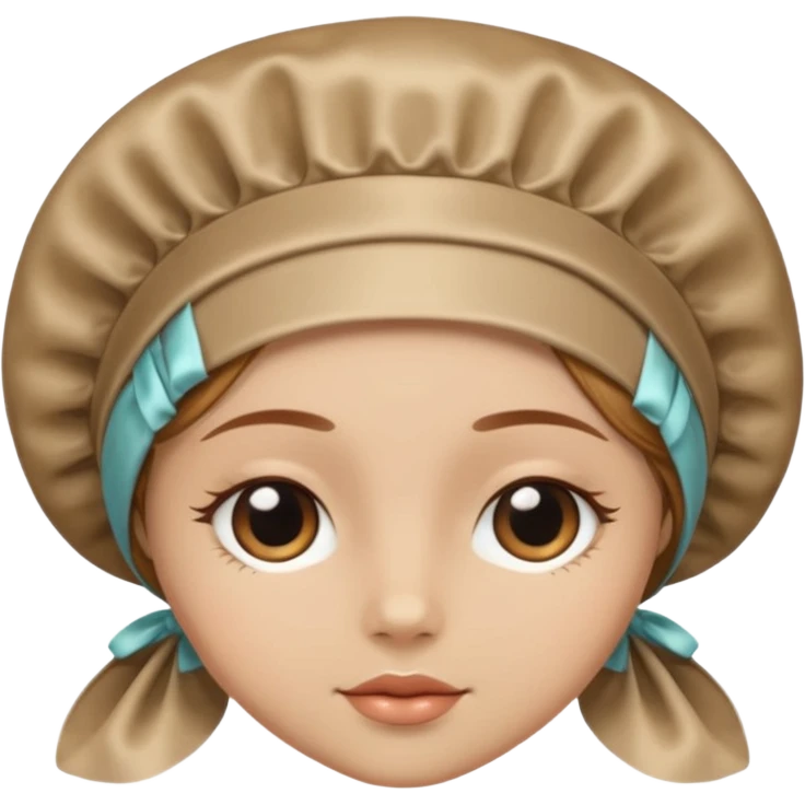 Silk sleep Bonnet emoji light brown skin  emoji